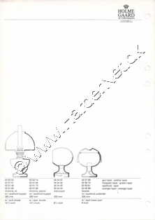 Holmegaard Glasvrk katalog 1967