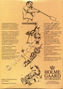 Holmegaard Glasvrk Jubilumspokal emballage, 1976