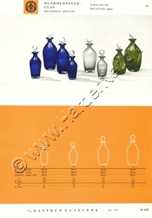Kastrup Glasv�rk katalog juli, 1964