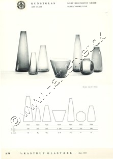 Kastrup Glasv�rk katalog maj, 1960