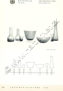 Kastrup Glasv�rk katalog maj, 1960