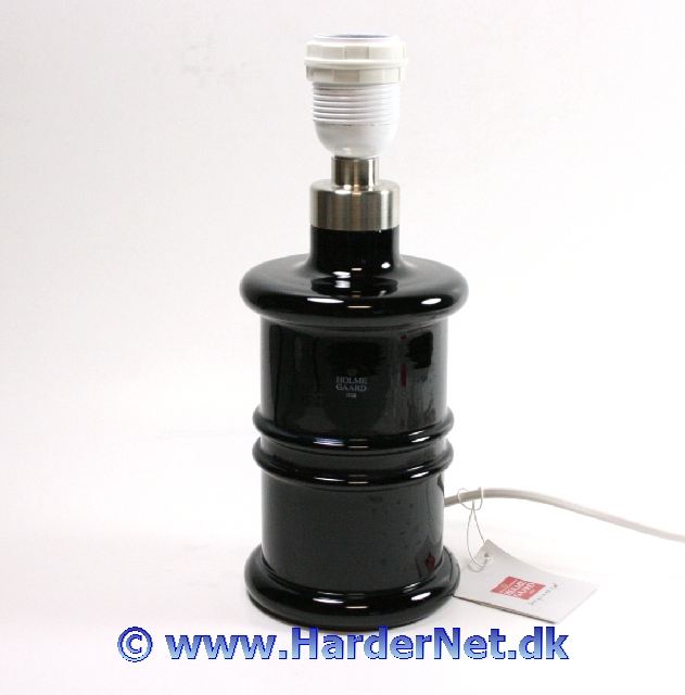 Apoteker sort bordlampe designet af Sidse Werner for Holmegaard Glasv�rk i 1981