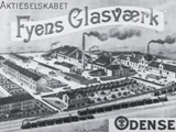 Fyens Glasvrk, 1874-1991 blev grundlagt i Odense, egentlig helt tilbage i 1873 med navnet Odense Glasvrk. Vrket gik fallit og blev kb og drevet videre i 1890, som Fyens Glasvrk. Fyens Glasvrk var meget driftig og endte med en koncern af glasvrker, hvor alle blev tilsluttet, p nr Holmegaard Glasvrk. rhus Glasvrk blev sledes kbt i 1902, Kastrup Glasvrk var datterselskab indtil 1960, her blev selskaberne sluttet sammen til Holmegaards Glasvrk. Fyens Glasvrk fik endnu en del r, men blev endelig nedlagt i 1991.