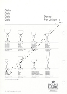 Holmegaard Glasvrk katalog 1986