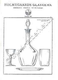 Holmegaard Glasværk krystal katalog 1934