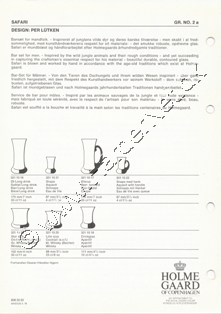 Holmegaard Glasvrk katalog marts, 1976